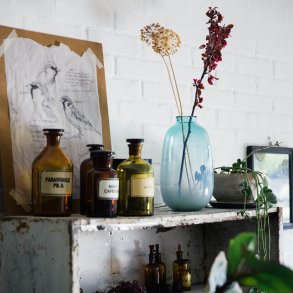 Morgendis-vase fra Glas